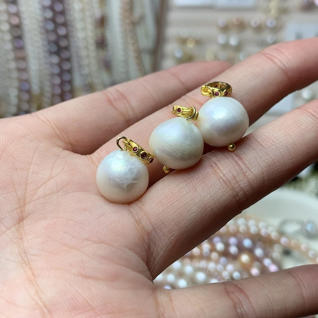 淡水珍珠11-12未镶嵌dz2吊坠