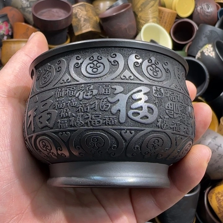 茶杯绿泥全手工制作工艺