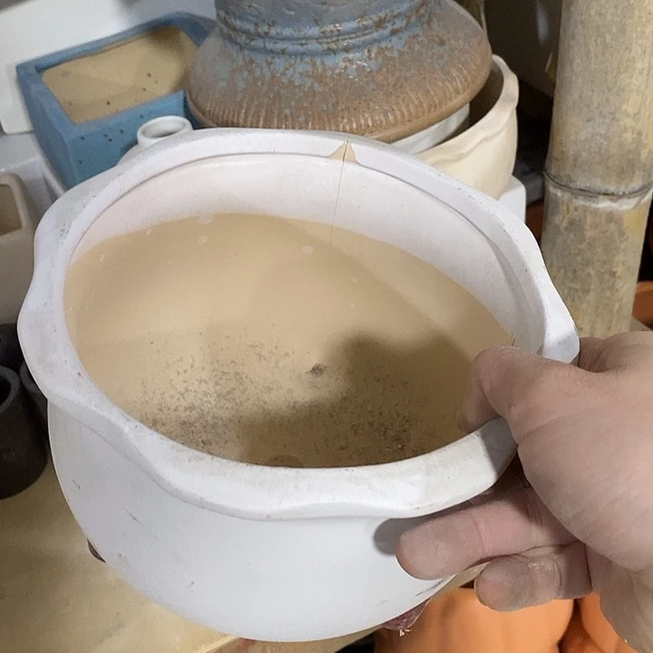 陶盆有孔 磕碰窑裂修补 介意勿拍