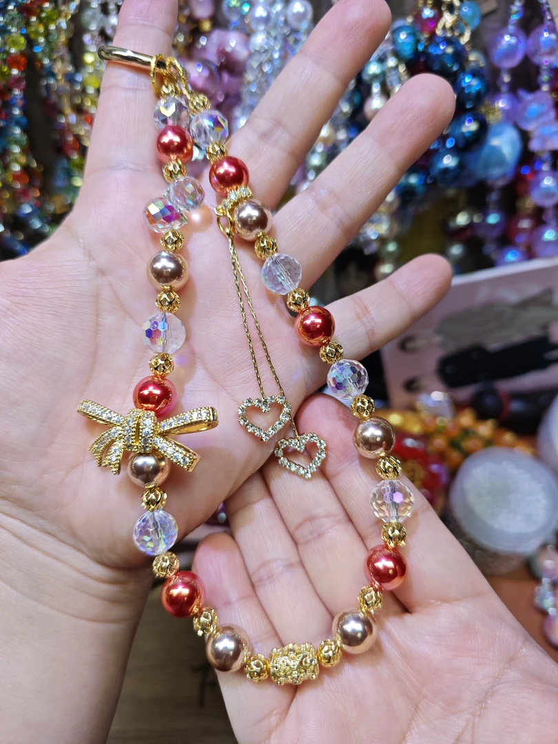 【甜蛋直播间成品】DIY挂件手机链车挂手工创意短款可爱爱心挂饰