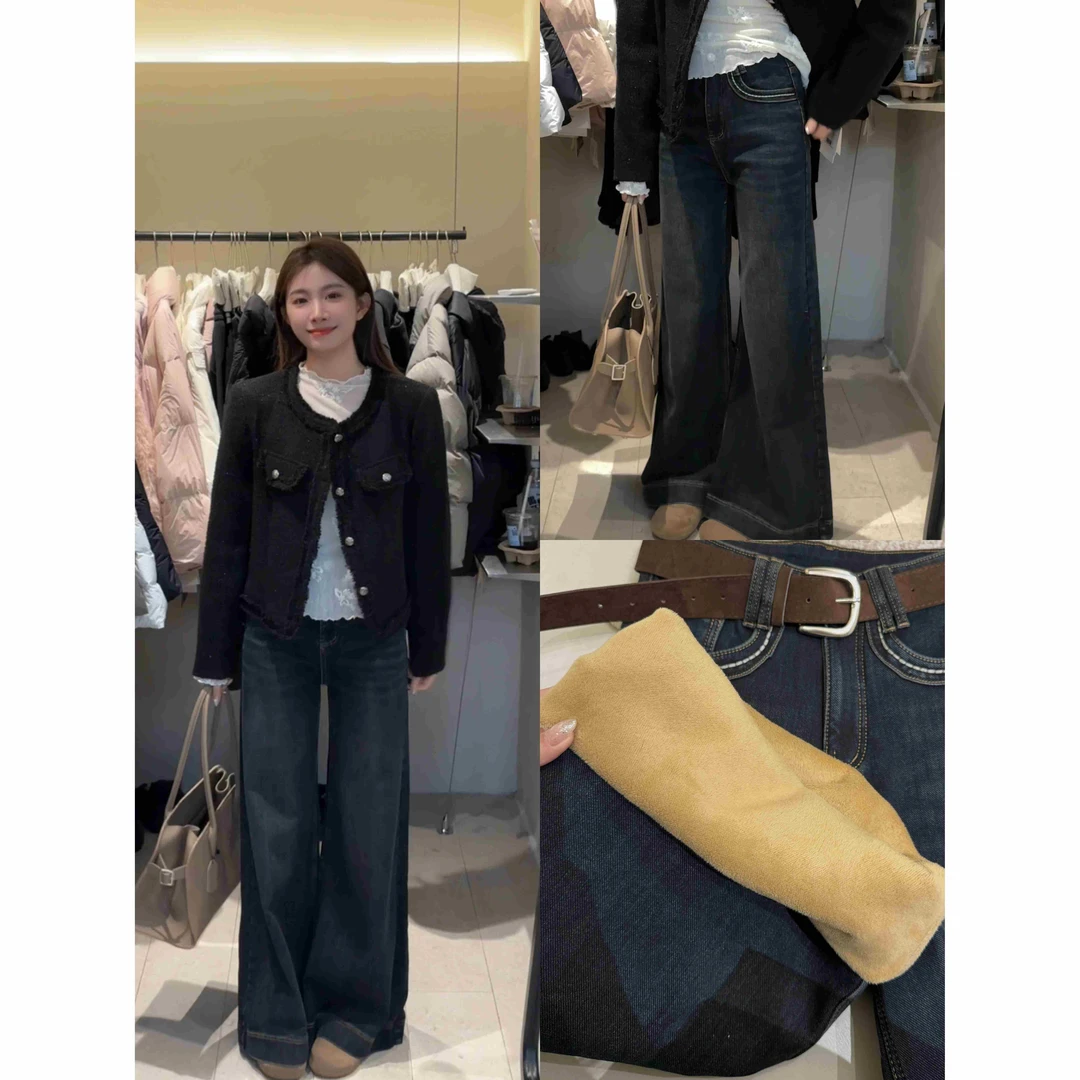 L-92765加绒#韩系高级感巨显瘦遮胯保暖【长腿裤】加绒版（配腰带