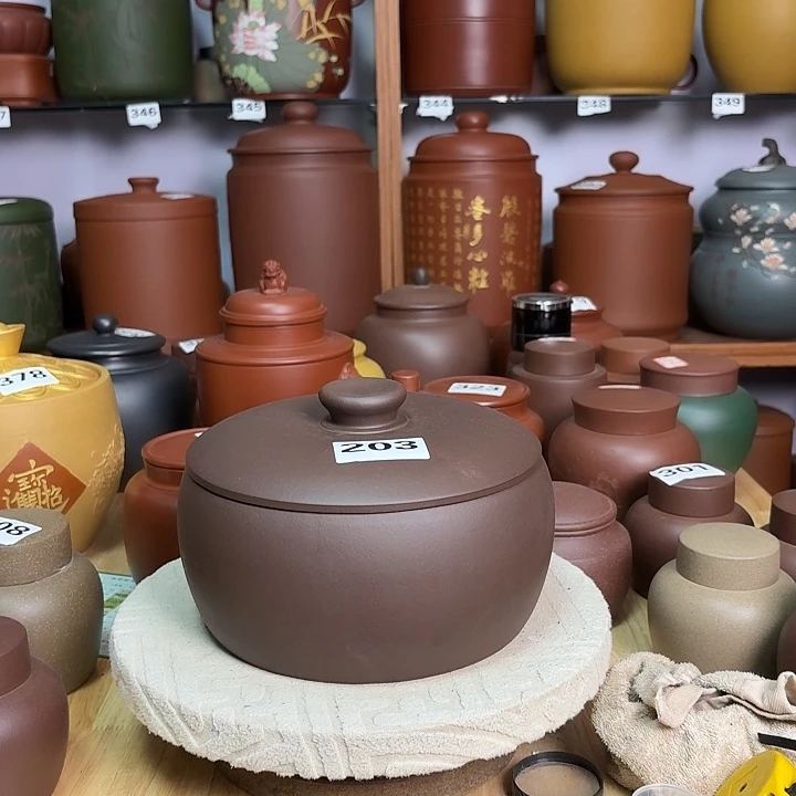 茶叶罐紫砂四饼茶叶罐203
