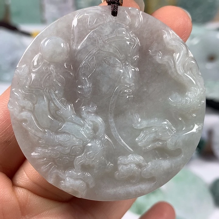 翡翠未镶嵌颈饰玉龙关二爷福利