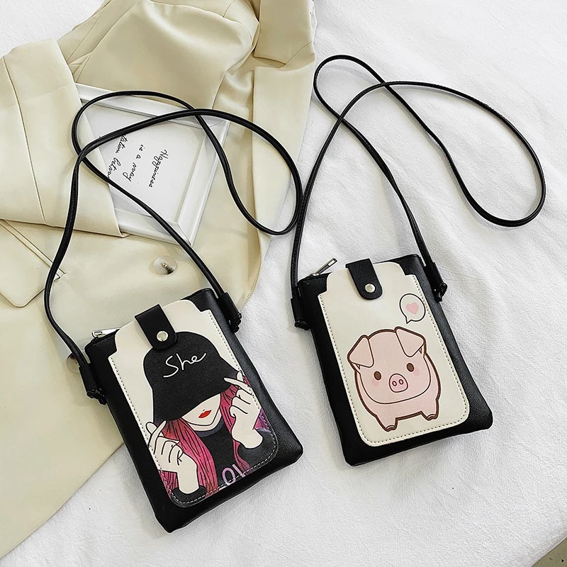 手机包女2025流行新款可爱斜挎包潮流学生零钱包时尚