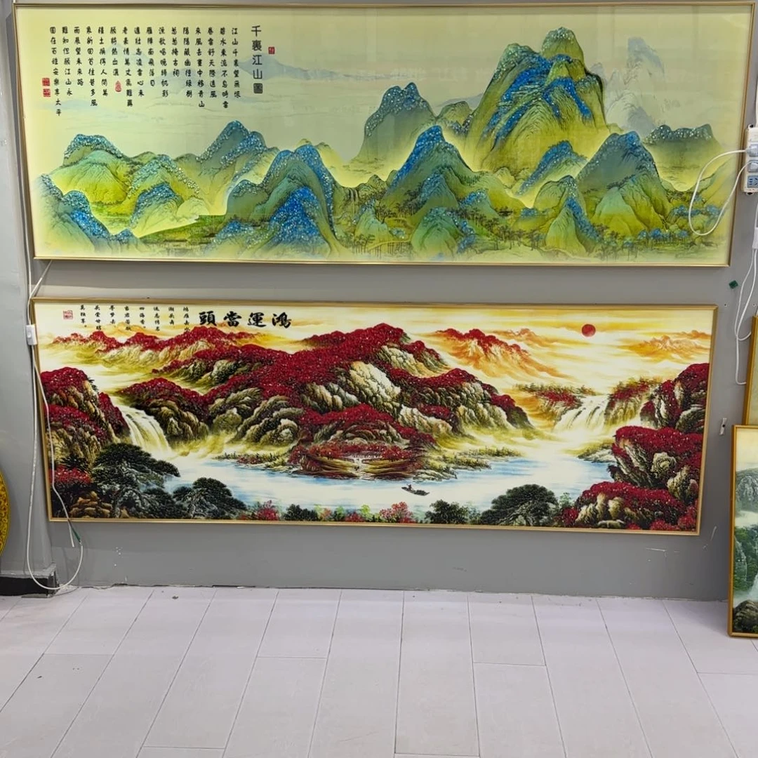 晶瓷镶钻鸿运当头200.70树脂边框