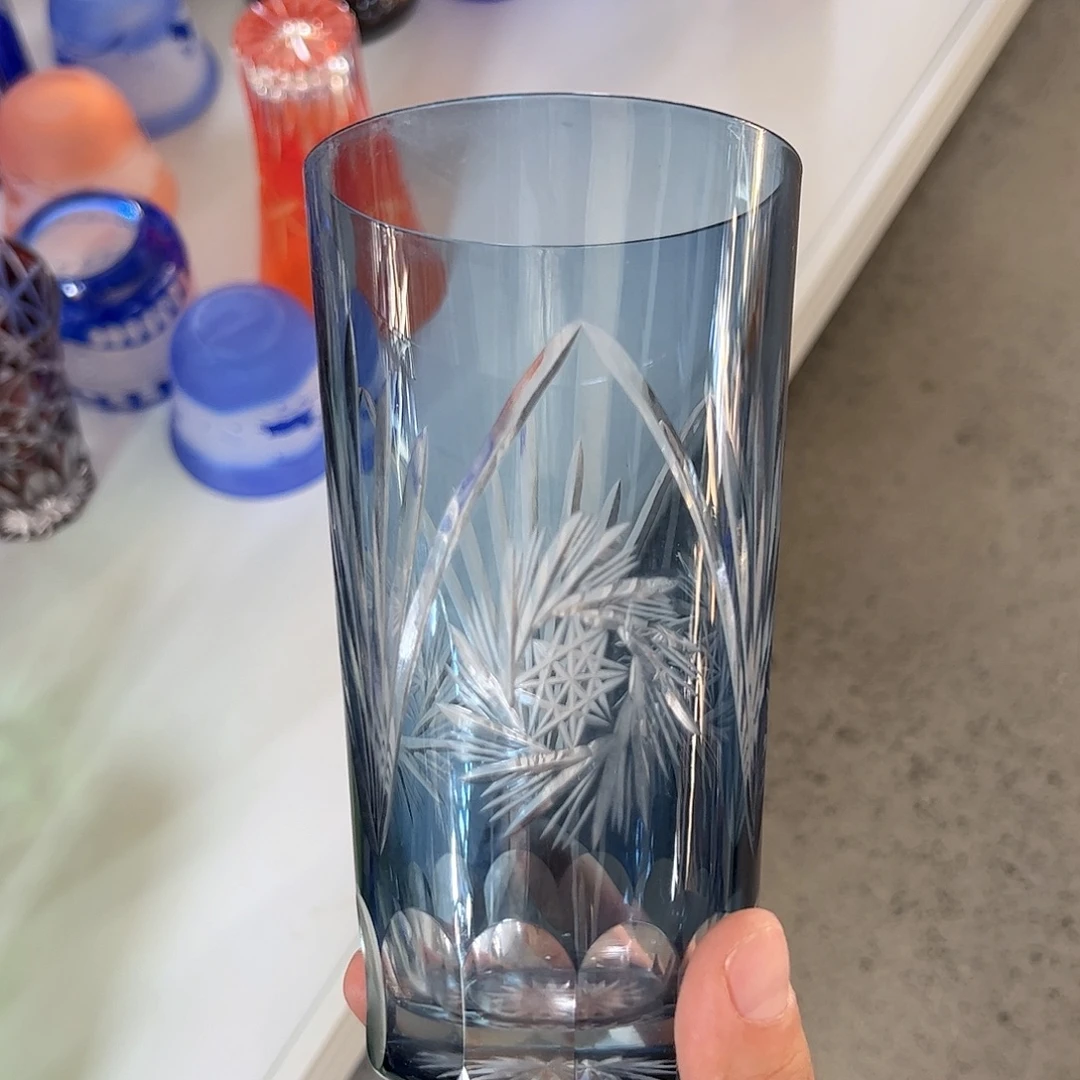 水晶玻璃平底款微瑕一个