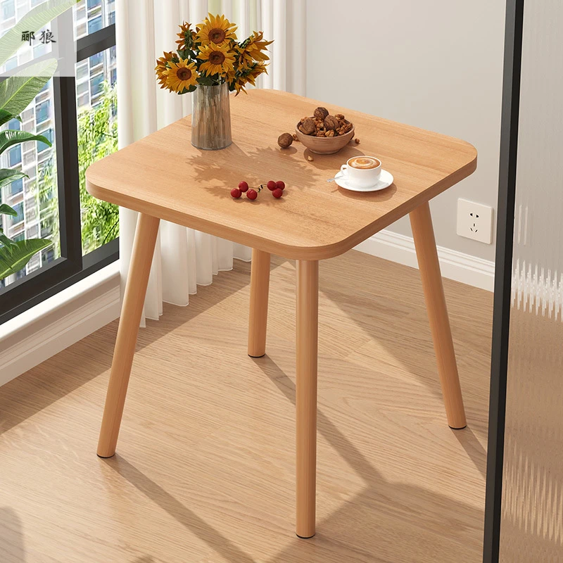 小方桌木桌简易正方形家用桌子沙发边几床头网红出租屋阳台小茶几