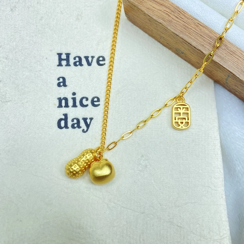 项链 项链 K0452黄色花生柿子ab项链多样性发货47315