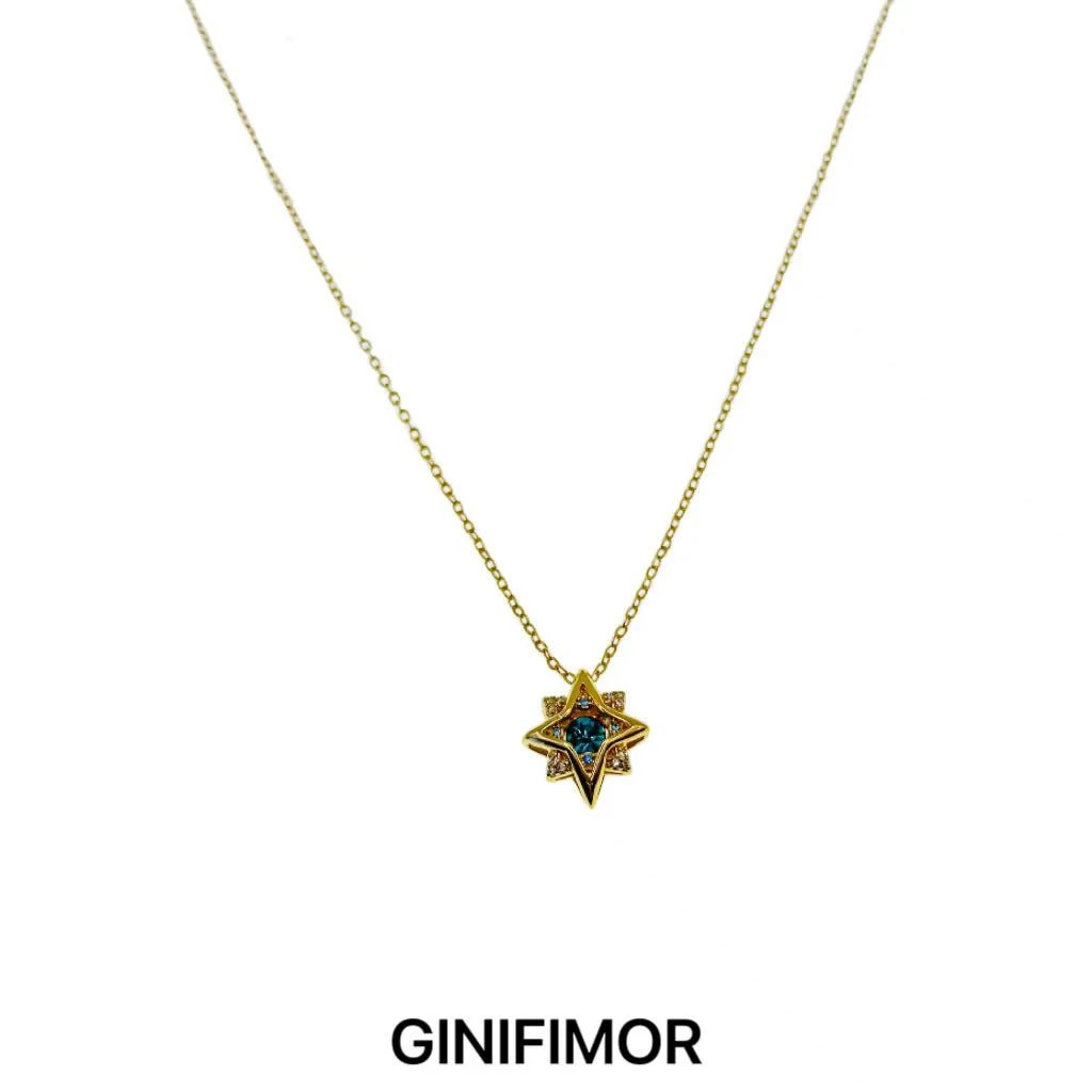 GINIFIMOR 铜合金项链 a779 人海星芒设计项链百搭气质锁骨链