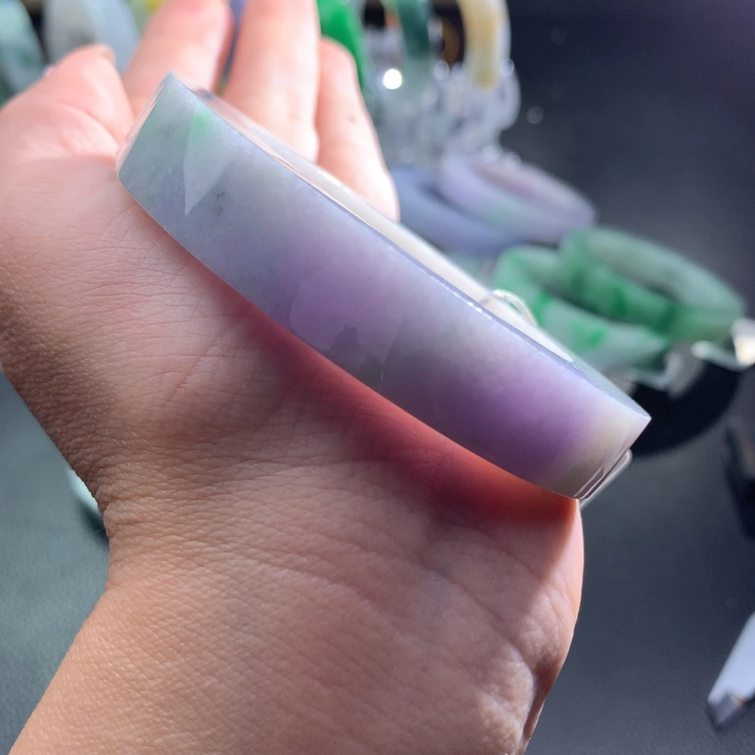 定制翡翠未镶嵌翡翠手镯50-56正，50-53圆