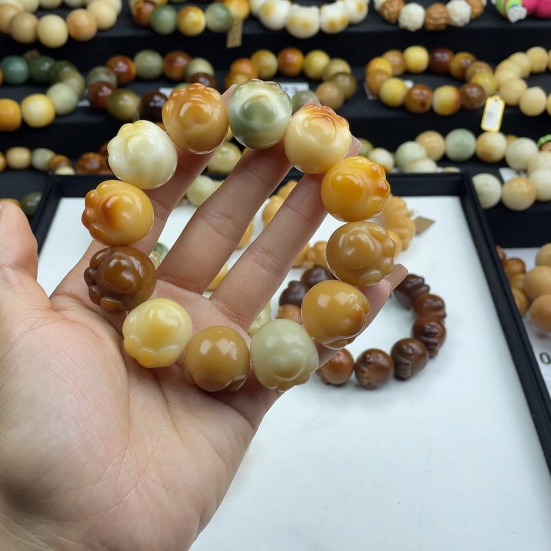 白玉菩提手串干磨