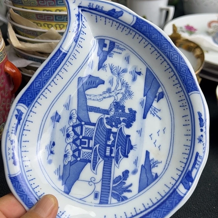 盘景德镇陶瓷竹叶盘