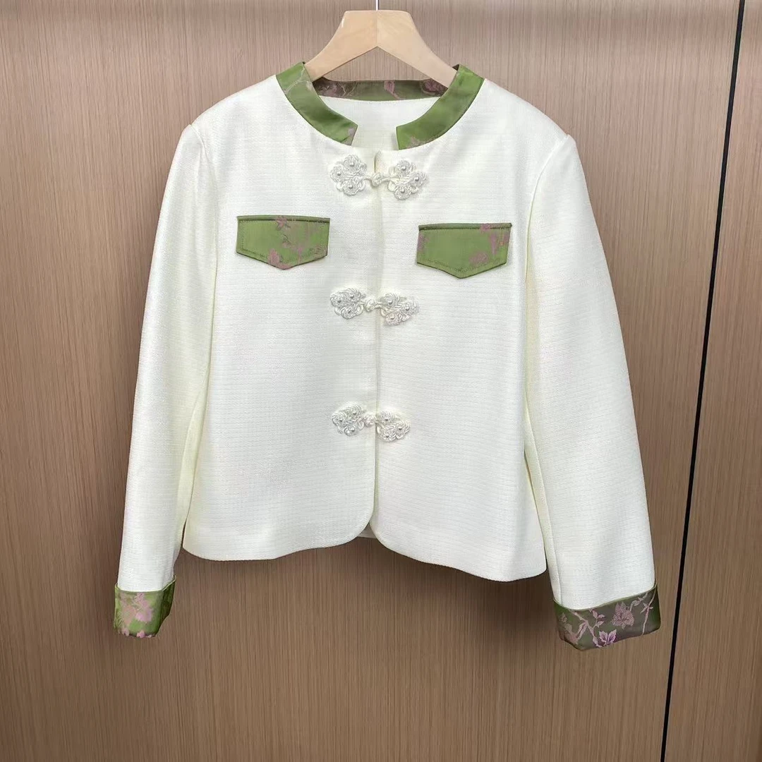 240短款女新中式立领运动风短外套中国风上衣时尚复古