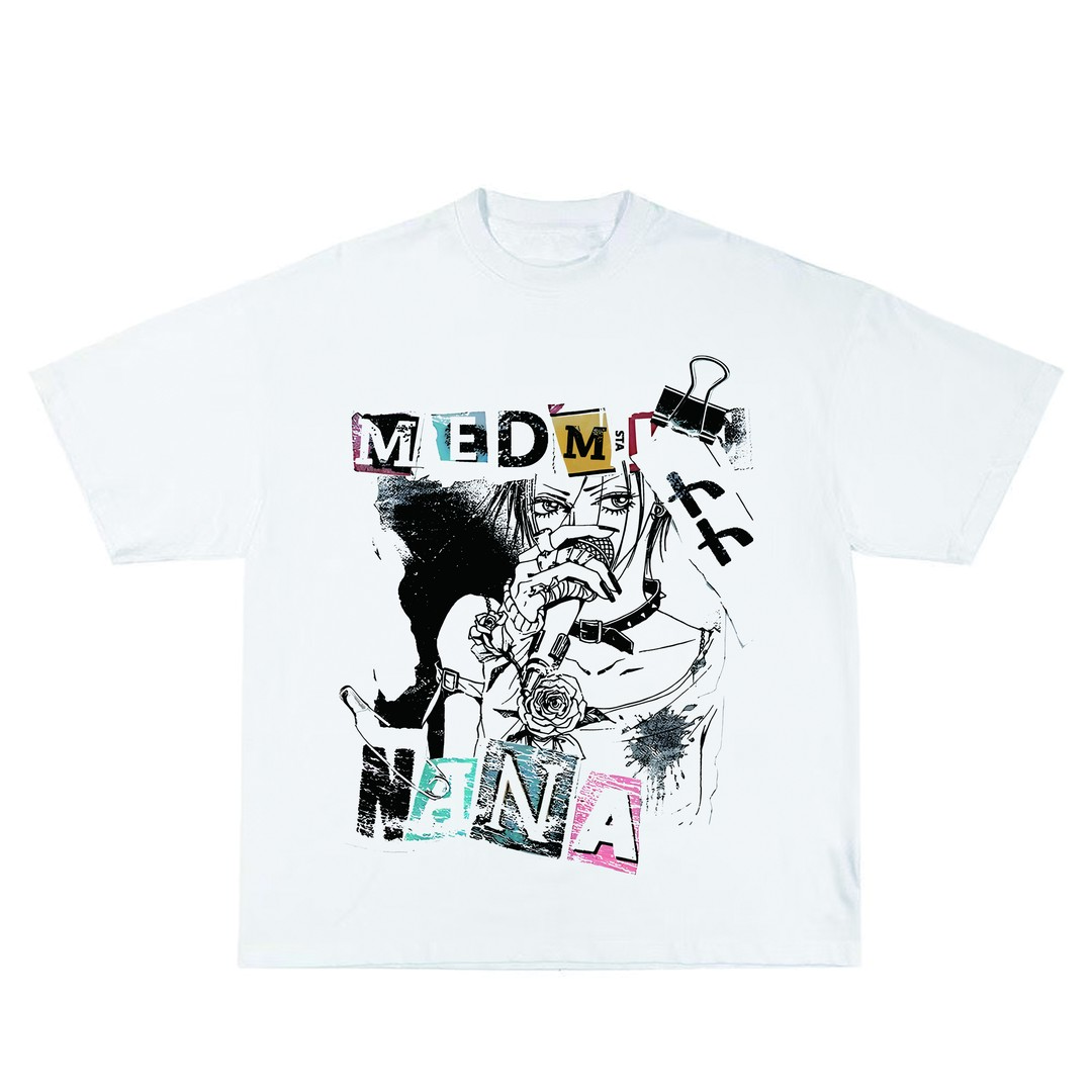 美式复古STA.MEDM联名潮牌NANA重磅纯棉短袖夏季休闲圆领t恤男女