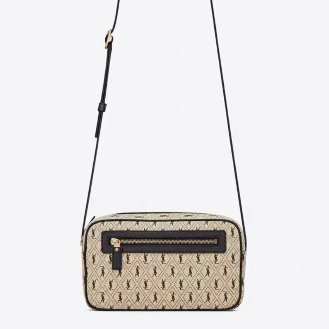 95新 YSL/圣罗兰 YSL/圣罗兰帆布相机斜挎包38757