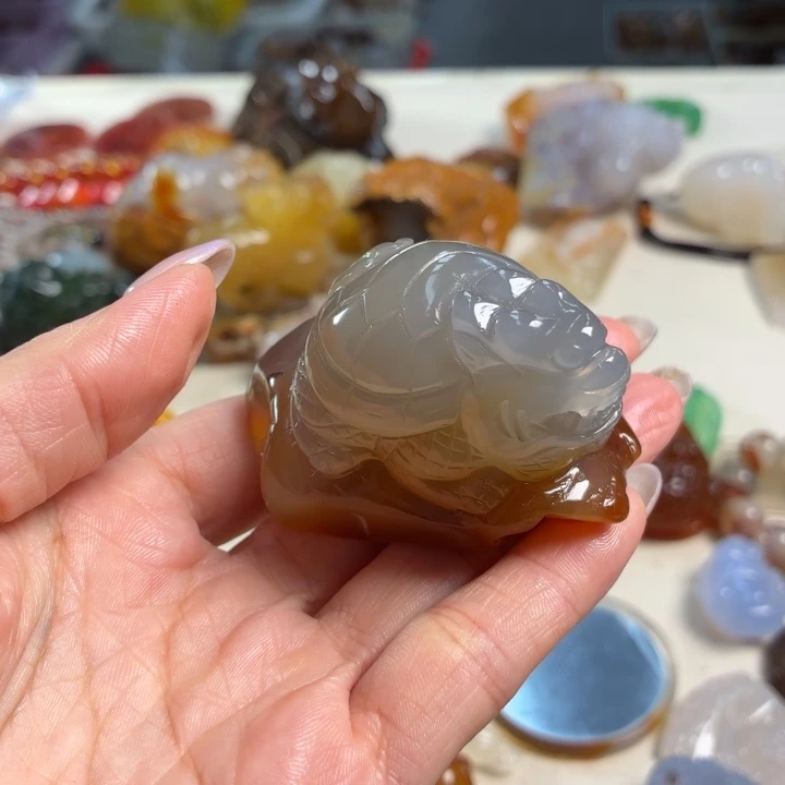 玛瑙/玉髓未镶嵌吊坠(不含链)