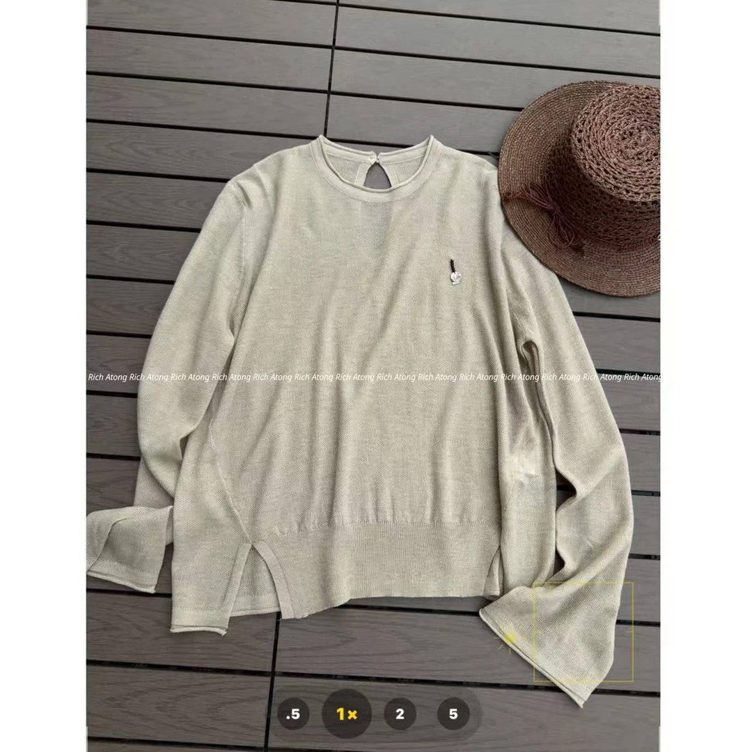 atong/阿彤-【贝壳针织】-2025 欧货花纱肌理感针织上衣0430-36