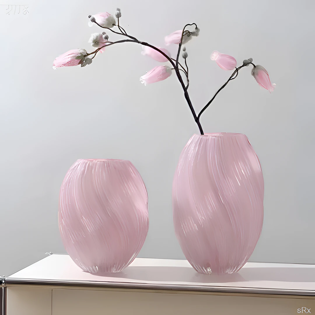 碧琢ins风麦芽糖玻璃花瓶高颜值餐桌花瓶高颜值居家小物件