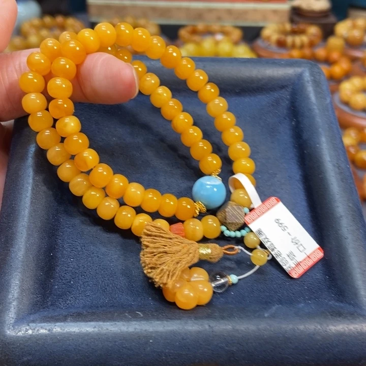 未镶嵌琥珀手链蜜蜡