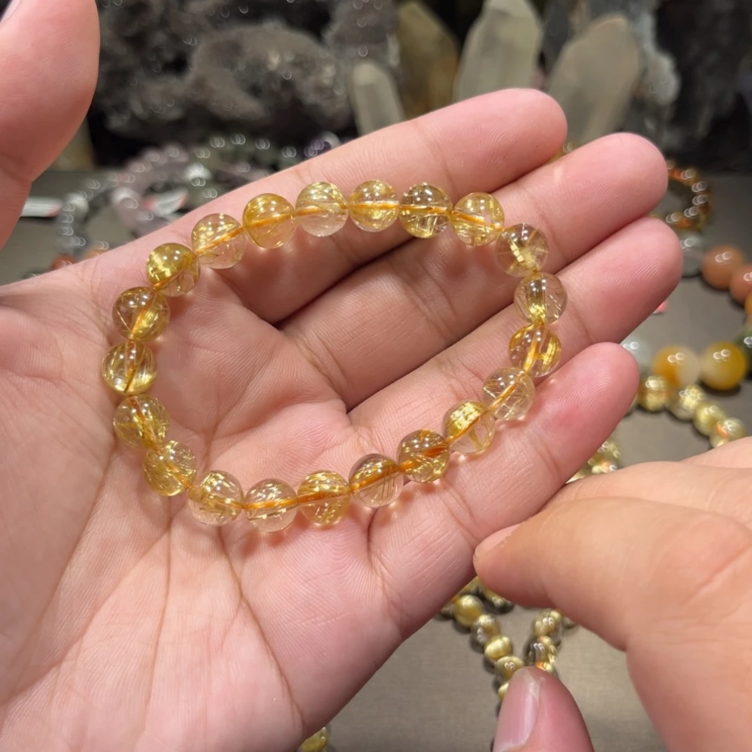 未镶嵌手串水晶钛晶