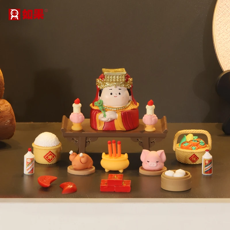 创意妈祖财神爷神像套装入户玄关摆件新房客厅电视柜酒柜装饰品