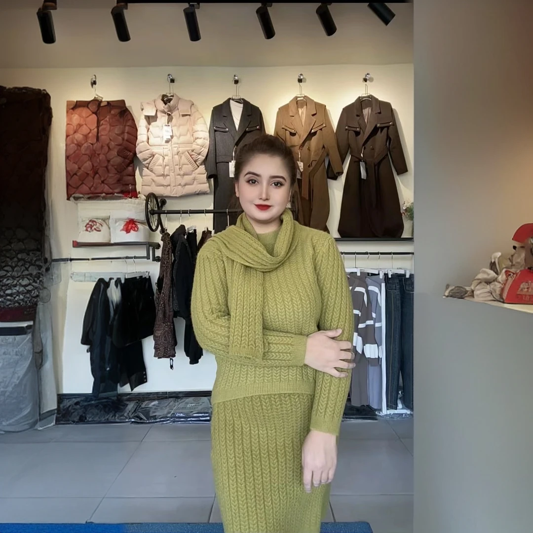 2024针织新款毛衣秋冬宽松上衣开叉打底针织衫网红