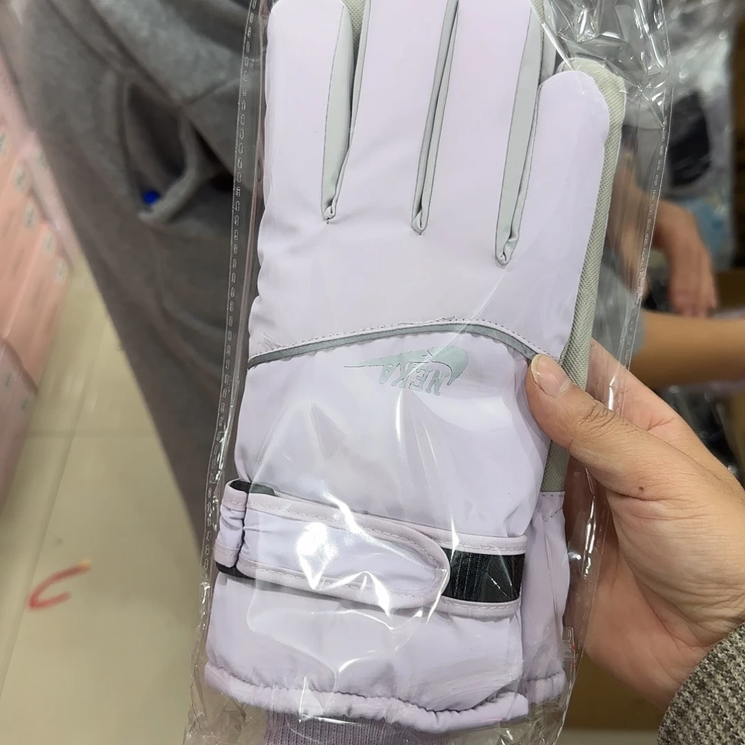 布艺非金属A15紫色女士滑雪手套1双