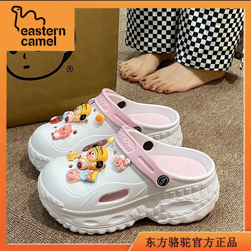 东方骆驼夏季新款凉鞋潮流厚底增高凉拖鞋女士防滑时尚百搭洞洞鞋