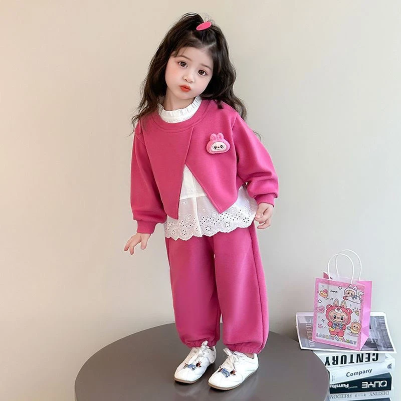女童2025新款早秋装套装儿童超好看穿搭女宝秋季休闲卫衣两件套