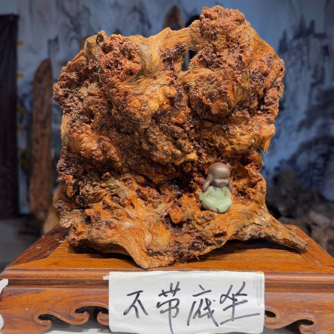 笑***下木三丰琥珀木 天然摆件5