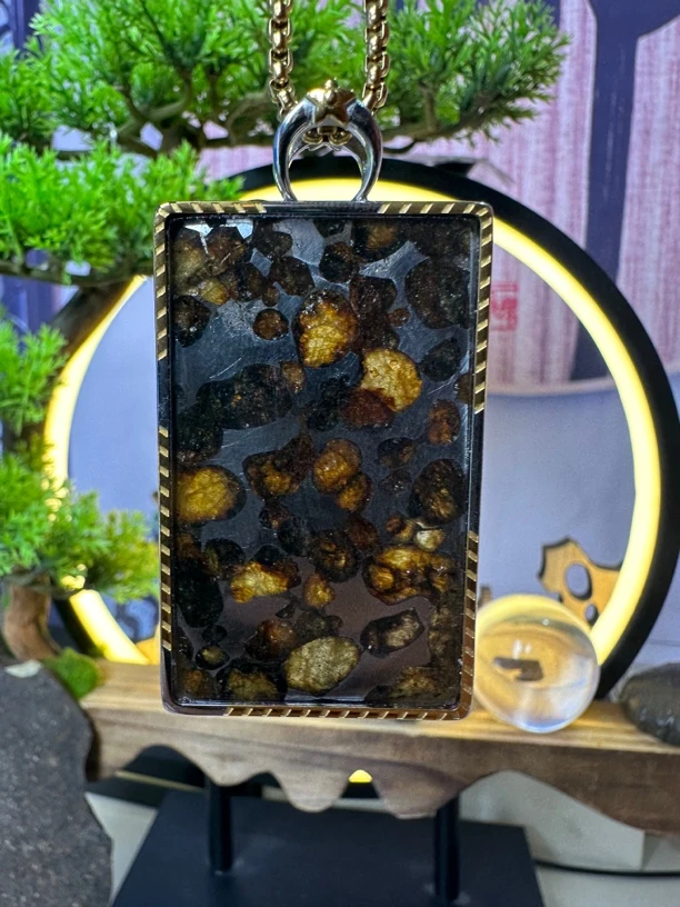 铁合金吊坠 肯尼亚石铁橄榄星星制作时尚精品吊坠挂件