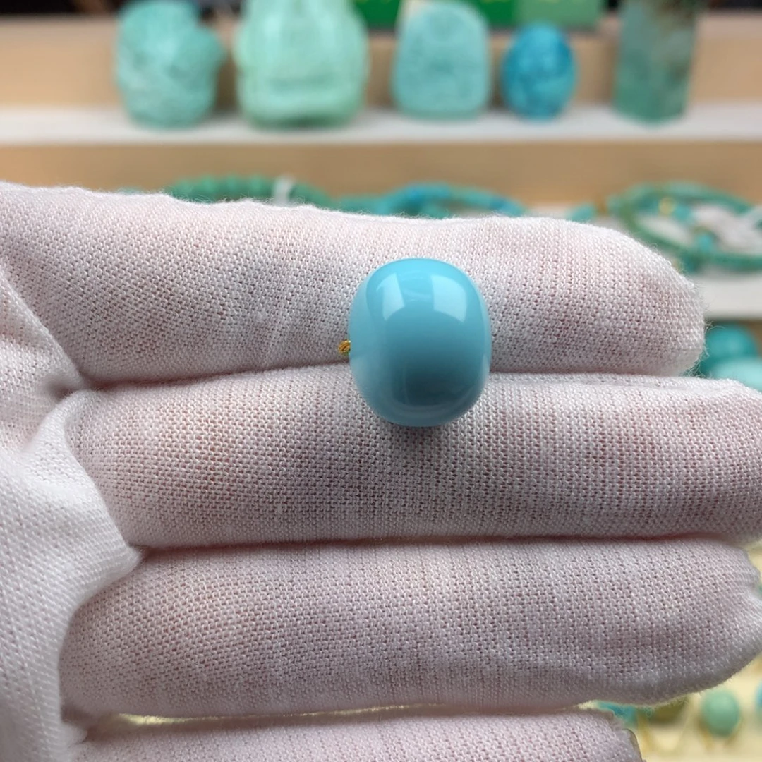 未镶嵌绿松石珠宝奇石15.7mm