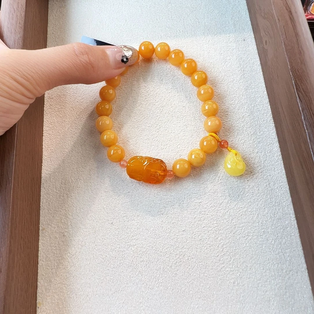 手链蜜蜡未镶嵌蜜蜡8.7mm