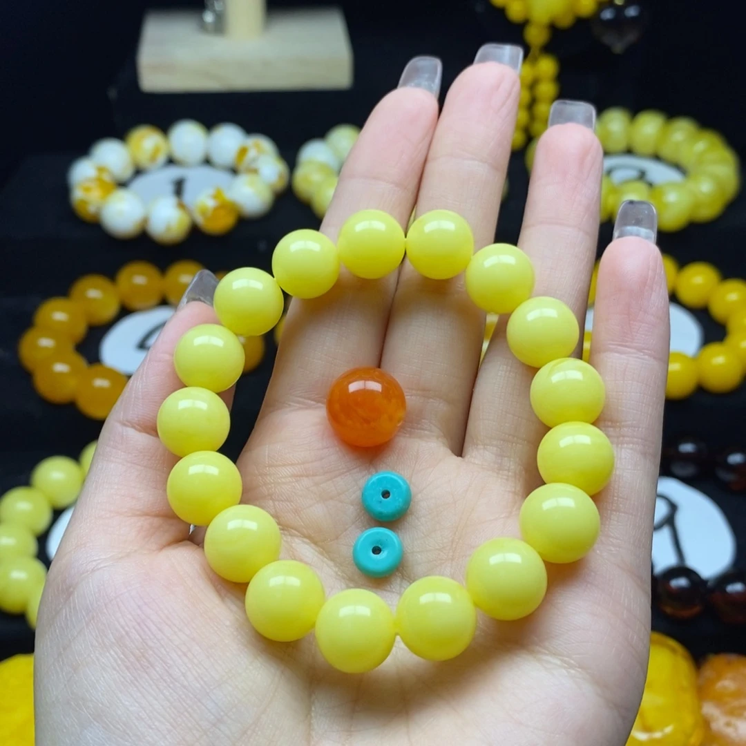 依***姚柠檬黄12手串一条