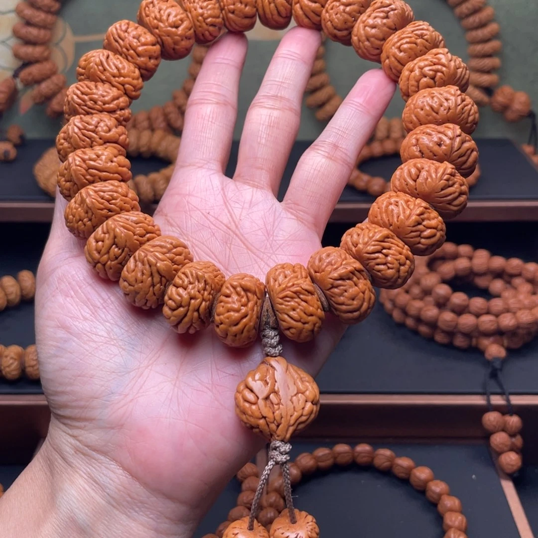 桃核手串22麒麟纹