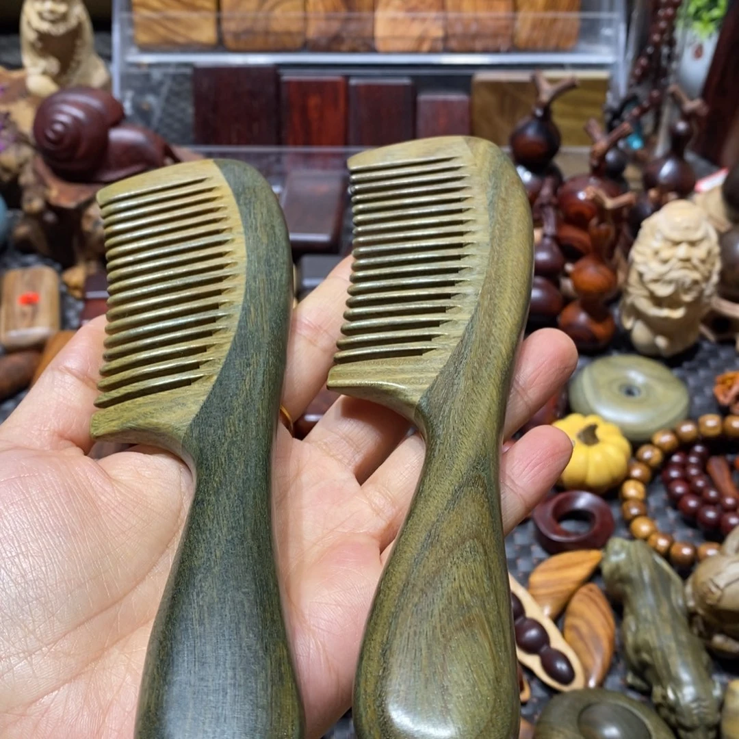 木小*邦绿檀木梳子两把