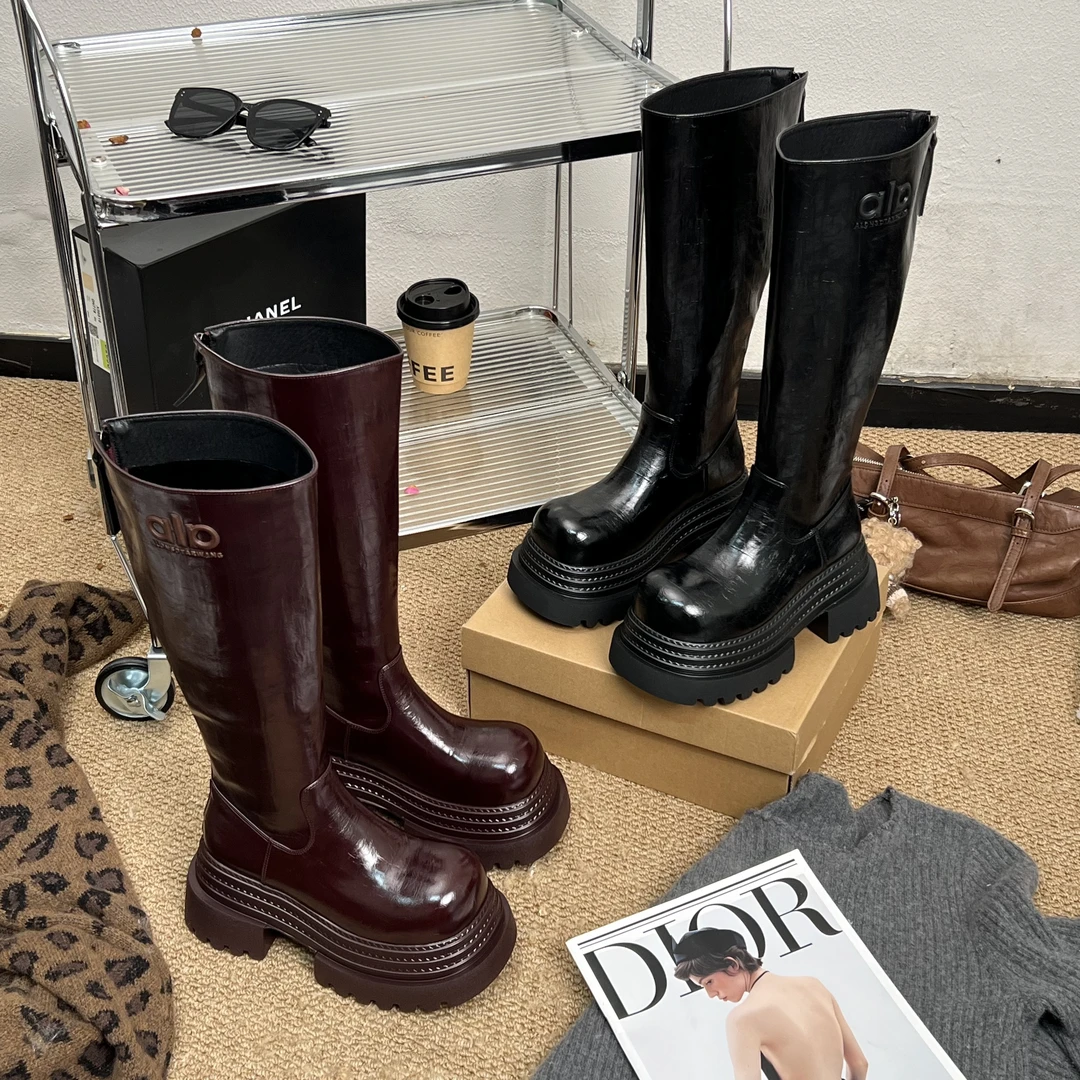 CC-8公分| 2026新款秋冬长靴时装长筒靴厚底圆头长靴;EDX21226