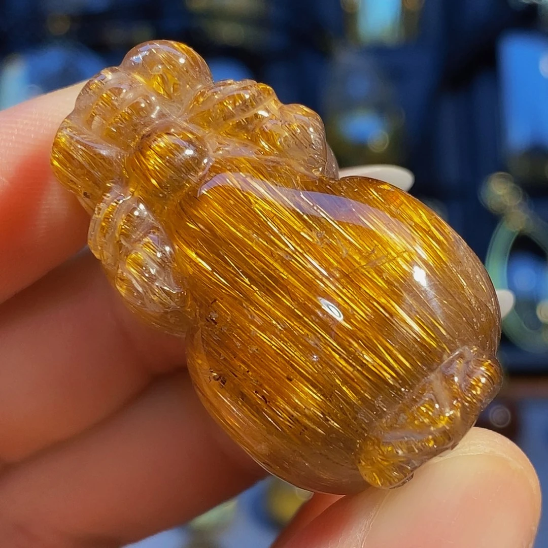 未镶嵌颈饰水晶天然铜发晶貔貅吊坠