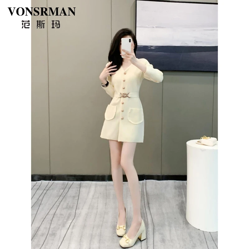 慵懒风洋气名媛毛衣裙女秋冬季2025新款小香风针织连衣裙子女神范