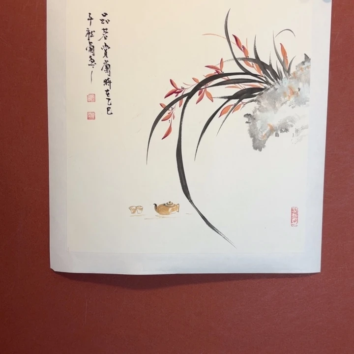 国画听兰老师花鸟