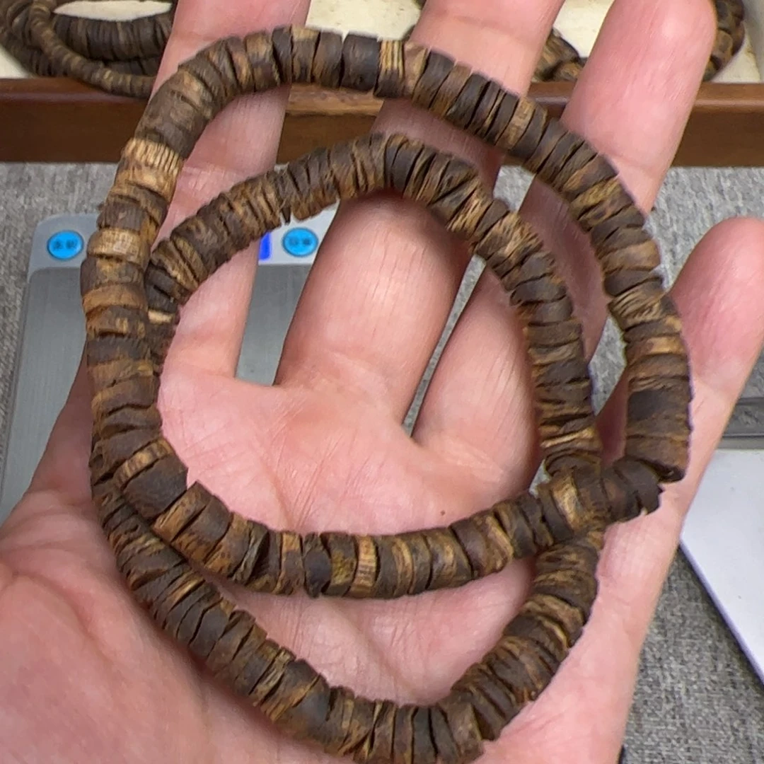 手串沉香D022药片单圈06沉水多样性发一条