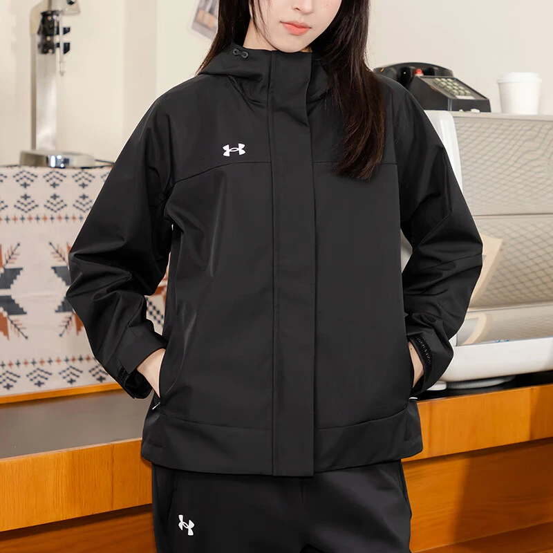 UA安德玛男女2025春季新款运动休闲连帽夹克风衣外套23600402-001