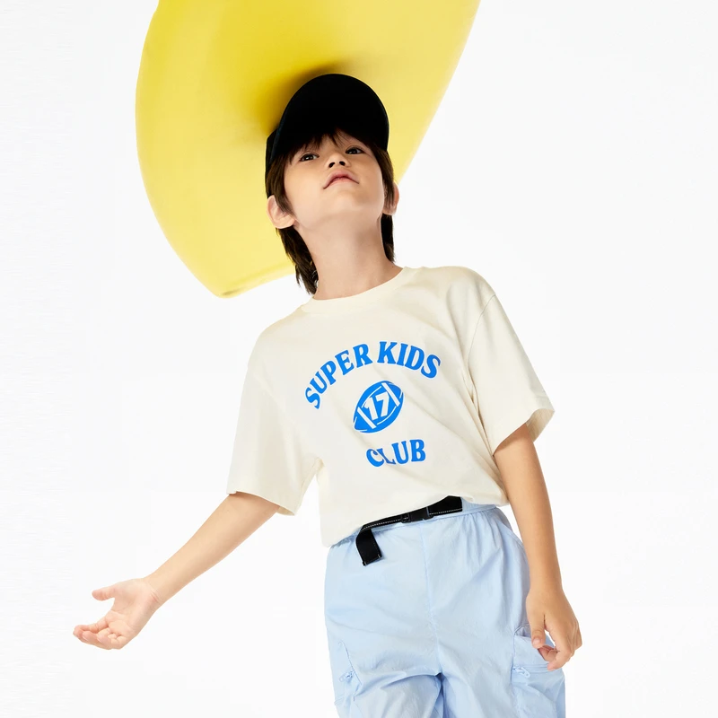 littlemoco童装25夏装新款短袖圆领T恤#KBE2TEET08