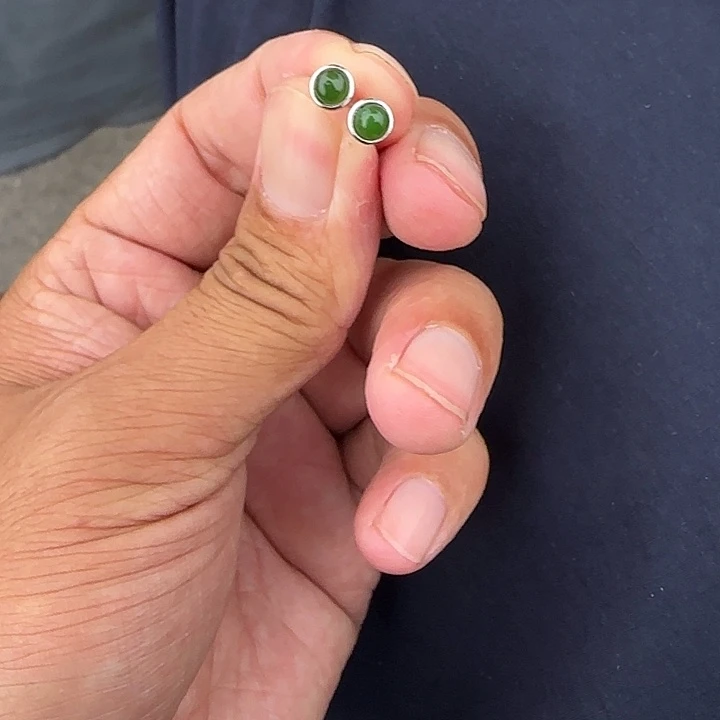 和田玉（碧玉）银S925镶嵌颈饰