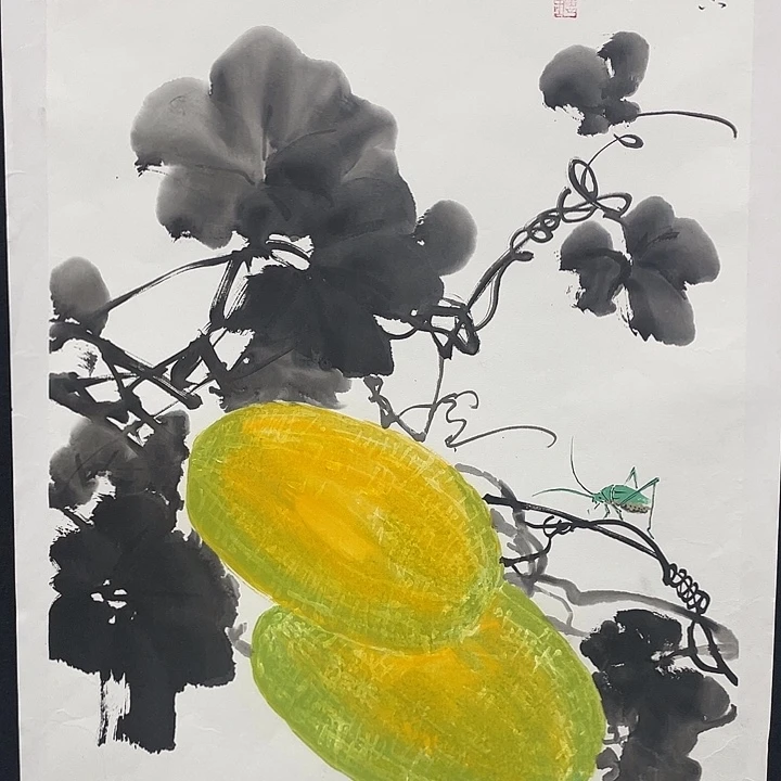 国画四尺三开作品