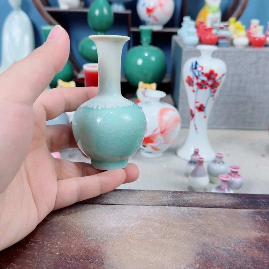 陶瓷手工小花器摆件