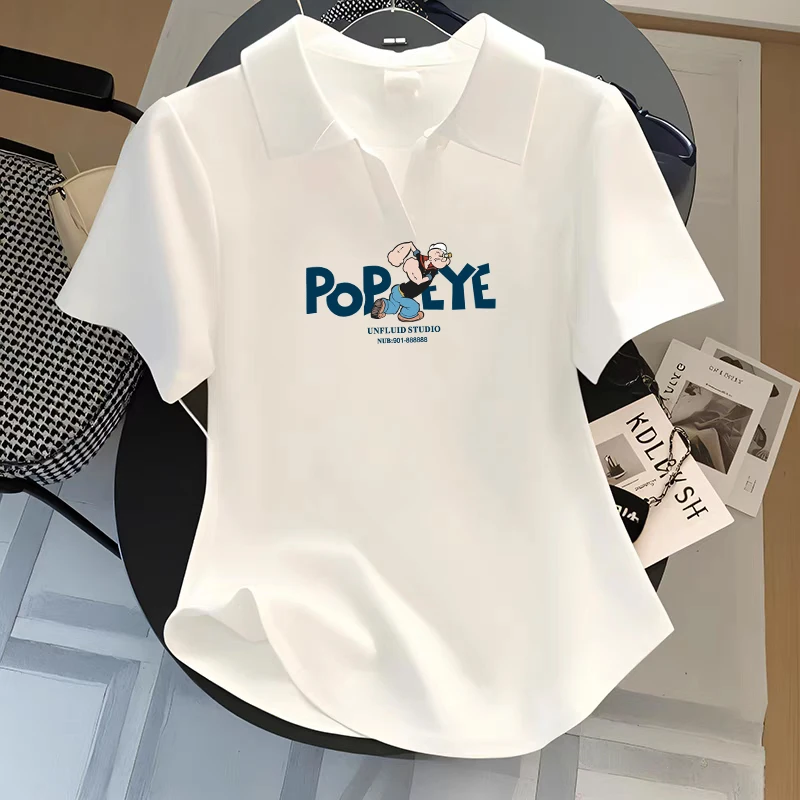 纯欲慵懒风女装正肩polo领短款修身短袖t恤女2025夏季休闲上衣