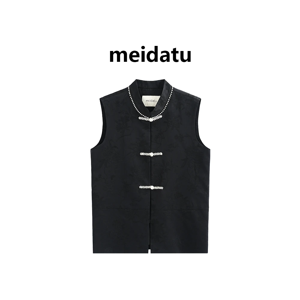 美哒兔（墨韵锦绣）新中式气质韵扣马甲CK1304-H