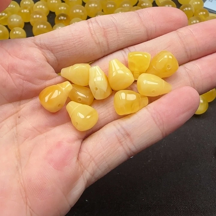 未镶嵌琥珀裸石福利三通9*13多样性发一