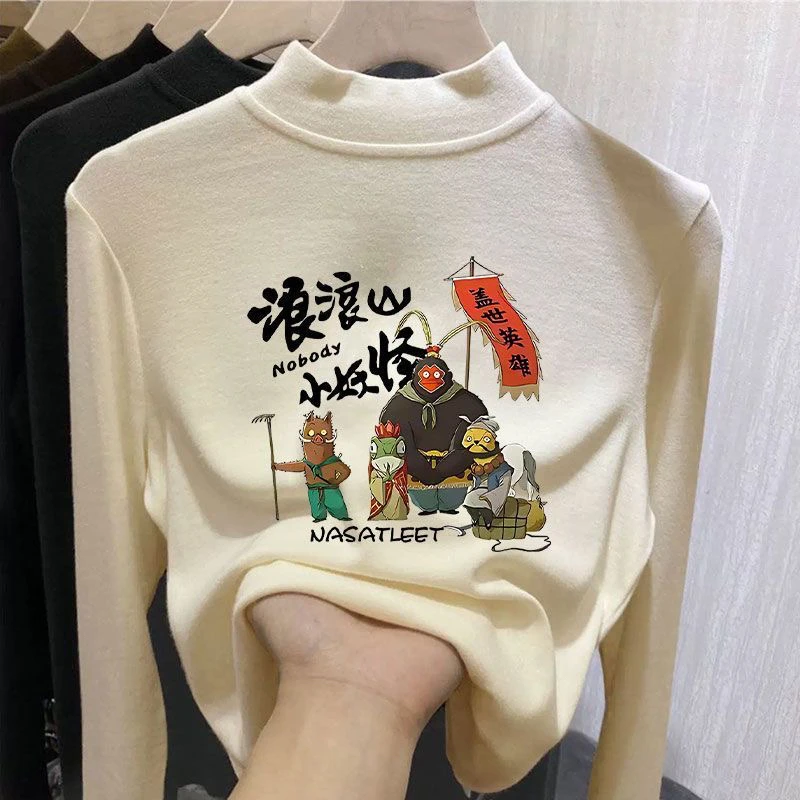 儿童爆款德绒长袖T恤百搭卡通男童新款圆领薄款打底衫休闲春秋装t